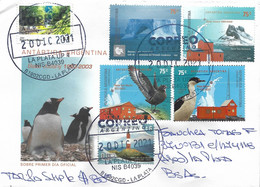 Argentina 2021 La Plata Antacrtica Base Jubany San Martin Brown Cormoran Seagull Light House Cover - Bases Antarctiques