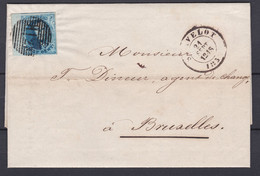 N° 7 Bien Margé Bord De Feuille / Lettre De 112 STAVELOT Vers Bruxelles 21 Sept 1856 - 1851-1857 Medaillen (6/8)