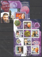 UC361 2009 UNION DES COMORES NOBEL PRIX DECOUVERTES CELEBRES EINSTEIN 1KB+1BL MNH - Nobel Prize Laureates