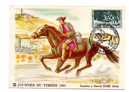 1964--Carte-Maximum --Journée Du Timbre --AIX EN PROVENCE ..Courrier à Cheval -illustrateur Robert CAMI......à Saisir - 1960-1969