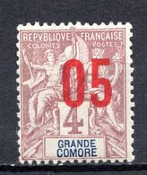 Colonies Françaises - GRANDE COMORE - 1912 - N° 21 - 05 Sur 4 C. - Unused Stamps