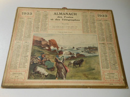 CA017 - Calendrier Oberthur De 1933 - Almanach Des PTT - Pointe Du Creach (Ouessant) - Grand Format : 1921-40