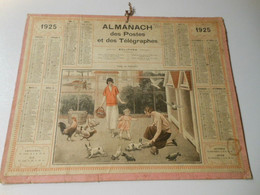 CA020 - Calendrier De 1925 - Almanach Des PTT - Visite Au Poulailler - Grand Format : 1921-40