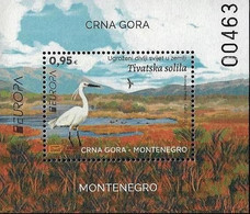MONTENEGRO /CRNA GORA  -EUROPA 2021 -ENDANGERED NATIONAL WILDLIFE"- HOJITA BLOQUE / SOUVENIR SHEET - 2021