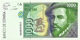 ESPAÑA - 1000 Pesetas - 12.10.1992 ( 1996 ) - Pick 163 - Serie 6G - Hernan Cortes / Francisco Pizarro - 1.000 - [ 6] Gedenkausgaben