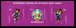 2021 Russia 2999-3001strip+Tab 2020 UEFA European Championship 8,20 € - Ongebruikt