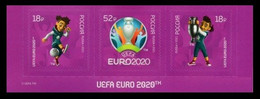 2021 Russia 2999-3001strip+Tab 2020 UEFA European Championship 8,20 € - Nuevos