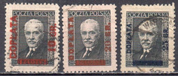 Poland 1934-36 - Postage Due - I. Moscicki - Mi.81-83 - Used - Postage Due