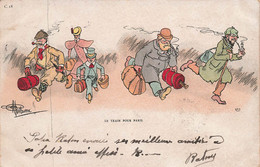 Illustrateur Albert GUILLAUME - Thème TRAIN Transport Mode 1900 - Guillaume