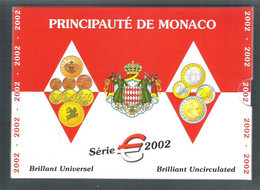 MONACO Coffret Euro 2002 Brillant Universel BU 8 Pièces 1 Ct à 2 € Emballage D'origine - Monaco