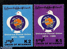Myanmar/Burma 1999 125 Years UPU 2v, Mint NH, U.P.U. - U.P.U.