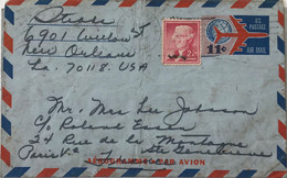 États-Unis - Louisiane - New Orleans - Aérogramme Pour Paris (France) - Décembre 1967 - 3a. 1961-… Afgestempeld