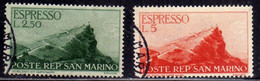 REPUBBLICA DI SAN MARINO 1945 ESPRESSI SPECIAL DELIVERY VEDUTE VIEWS SERIE COMPLETA COMPLETE SET USATA USED OBLITERE' - Sellos De Urgencia