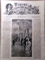 Stampa Del 1884 Esposizione Di Torino Ballo Nel Palazzo Del Duca D'Aosta - Vor 1900