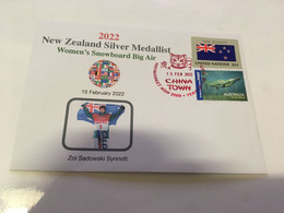 (1 G 37) Beijing 2022 Olympic Winter Games - Silver Medal To New Zealand -Z. Sadowsky Synnott - Invierno 2022 : Pekín