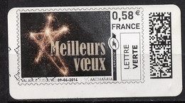 France - Frankreich Timbre Personnalisé Y&T N°MTEL LV02-0,58€ - Michel N°BS(?) (o) -meilleurs Vœux - Francobolli Stampabili (Montimbrenligne)