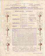 Publicité , Graisseurs Michaux, Johannés Frères , SAINT OUEN , 1939  , Frais Fr 1.75 E - Advertising