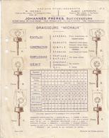 Publicité , Graisseurs Michaux, Johannés Frères , SAINT OUEN , 1939  , Frais Fr 1.75 E - Publicidad