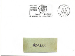 ALLIER - Dépt N° 03 = CUSSET 1969 = FLAMME PP Codée = SECAP Multiple ' PENSEZ à INDIQUER NUMERO DEPARTEMENT - Postleitzahl