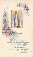 Image Pieuse Sainte Vierge - Prière De Monseigneur Dazincourt Calligraphiée - 8x13.5cm - Devotion Images