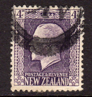 New Zealand GV 1915-30 4d Bright Violet Recess Print, Perf. 14x14½, Used, SG 422e (A) - Oblitérés