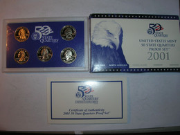 ESTADOS UNIDOS/USA Proof Set 2001 S 1/4 Dolar 50 Estados  (9894) - Proof Sets