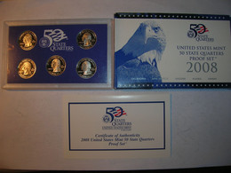 ESTADOS UNIDOS/USA Proof Set 2008 S 1/4 Dolar 50 Estados  (9900) - Proof Sets