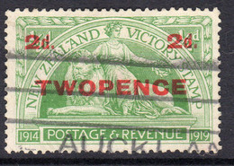 New Zealand GV 1922 2d On ½d Victory Surcharge, Used, SG 459 (A) - Oblitérés