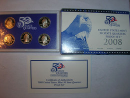 ESTADOS UNIDOS/USA Proof Set 2008 S 1/4 Dolar 50 Estados  (9907) - Proof Sets