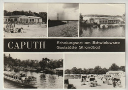 MBK SW Caputh Erholungsort Am Schwielowsee Gaststätte Strandbad, Postalisch Gelaufen, 2 Scans - Caputh