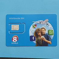 Israel-world Wide Sim Card Mint-(8 World)-(8944538528502744800)-sim Card-loaded 95 NIS-in Money-mint Card+10 Card Free - Collezioni