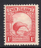 New Zealand GV 1935-6 1d Kiwi Bird Definitive, Hinged Mint, SG 557 (A) - Ongebruikt