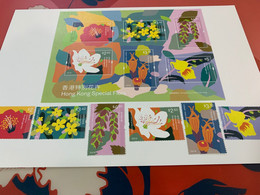 Hong Kong Stamp MNH Special Flora Set + Sheet - Unused Stamps