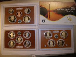 ESTADOS UNIDOS/USA Proof Set 2014 S , Serie 1/4 Dolar. Serie Presidentes Y Serie Anual (14 Monedas) (9921) - Proof Sets