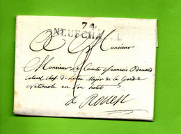 LETTRE GARDE NATIONALE 1816 ARRONDISSEMENT DE NEUFCHATEL Sur Bray Seine Inférieure T.B.E V.DECSRIPT.+SCANS ANNEE 1816 - Historische Documenten