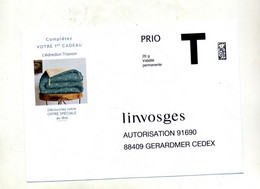 Lettre Reponse T Linvosges Illustré - Cards/T Return Covers