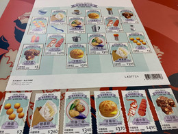 Hong Kong Stamp Snacks Gastronomy Cake Food - Nuevos