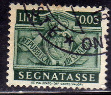 REPUBBLICA DI SAN MARINO 1945 SEGNATASSE DUE TASSE TAXE CENT. 5  (00,5) USATO USED OBLITERE' - Timbres-taxe