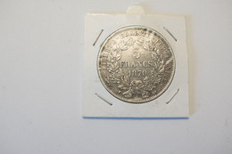 5 Francs 1870  A Cérès Avec Légende Argent - J. 5 Francos