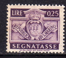 REPUBBLICA DI SAN MARINO 1945 SEGNATASSE DUE TASSE TAXE CENT. 25c  (0,25) MNH - Postage Due