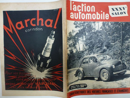 L'Action Automobile Spécial Octobre 1948 Salon Simca Six Dyna Panhard 4 Cv Renault 203 Peugeot Ford Hotchkiss - 1900 - 1949