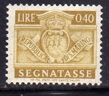 REPUBBLICA DI SAN MARINO 1945 SEGNATASSE DUE TASSE TAXE CENT. 40c  (0,40) MNH - Postage Due