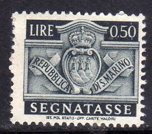 REPUBBLICA DI SAN MARINO 1945 SEGNATASSE DUE TASSE TAXE CENT. 50c  (0,50) MNH - Impuestos