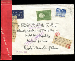 CHINA PRC - Cover Sent From Rotterdam, The Netherlands To Hefei, China. Returned Due To Incomplete Address. - Brieven En Documenten