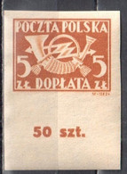 Poland 1946 - Postage Due - Mi.3x107B - MNH(**) - Portomarken