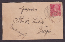 Austria/Croatia - Closed Stationery Sent From Skradin To Trogir Cancelled By M.T.P.O. OE LLOYD BRIONI Postmark 03.10.191 - Brieven En Documenten