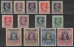 PAKISTAN 541 ** 1947 - Soprastampati, N. 1/19. SPL - Pakistan