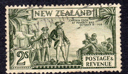 New Zealand GV 1936-42 2/- Captain Cook Definitive, Wmk. Multiple NZ & Star, P. 14x13½, Used, SG 589 (A) - Oblitérés