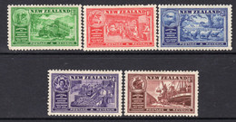 New Zealand GV 1936 Chambers Of Commerce Set Of 3, Hinged Mint, SG 593/7 (A) - Neufs