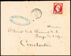 Algérie N° 17A Obl. PC 3732 Sur Env. De Philipeville 25.07.57 Pour Constantine, B/TB, 3è échelon - 1849-1876: Classic Period